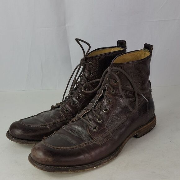 Frye Phillip Brown Leather Casual Work Boots - Picture 7 of 16